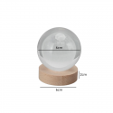 LAMPARA DE MESA LED BOLA DE CRISTAL 6 AMOR 3000K DC5V USB 1W KONNERGIE Iluminación