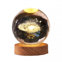 LAMPARA DE MESA LED BOLA DE CRISTAL 8 UNIVERSO 3000K DC5V USB 1W KONNERGIE Iluminación