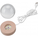 LAMPARA DE MESA LED BOLA DE CRISTAL 8 UNIVERSO 3000K DC5V USB 1W KONNERGIE Iluminación