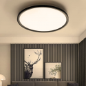 PANEL LED NEGRO SOBREPUESTO REDONDO SLIM 48W48W 500MM 3K4K6K KONNERGIE Iluminación