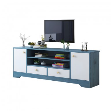 Rack Tv 2 Niveles Memphis Skyblue Racks TV