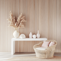 Panel decorativo PVC color crema 280x16x2,3cm Caja 16 piezas Decoración