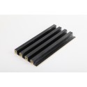Panel decorativo PVC color Negro 250x16x2,3cm Caja 16 piezas Decoración