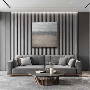 Panel decorativo PVC color Gris oscuro 280x16x2,3cm Caja 16 piezas Decoración