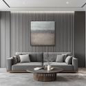 Panel decorativo PVC color Gris oscuro 280x16x2,3cm Caja 16 piezas Decoración
