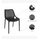 Silla restaurant o terraza Bardo Negra Sillas Modernas Tipo Eames DSW