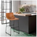 Taburete Phoenix Cuero PU Caramel Sillas Modernas Tipo Eames DSW