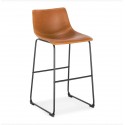 Taburete Phoenix Cuero PU Caramel Sillas Modernas Tipo Eames DSW