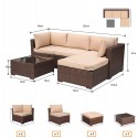 Juego de Terraza Chaise Collection Beige Terraza y Jardin