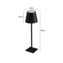 Lámpara recargable Modelo Gliese Negra 1W 5V 3K/4/6K Konnergie Iluminación
