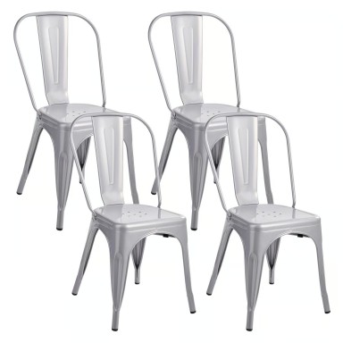 Pack 4 Sillas Tolix Metalicas. Sillas Bar