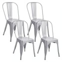 Pack 4 Sillas Tolix Metalicas. Sillas Modernas Tipo Eames DSW
