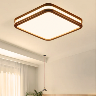 Lámpara Cuadrada 36w 300mm Modelo Saiph Caoba 3000-4000-6000k C/Control Konnergie Iluminación