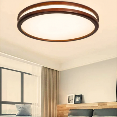 Lámpara Redonda 48w 400mm Saiph Caoba 3000-4000-6000k C/Control Konnergie Iluminación