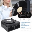 Tocadisco Bluetooth + Parlantes Modern Black Wood LPSC-008 Tocadiscos y Tornamesas