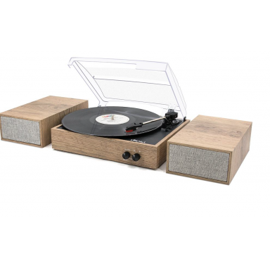 Tocadisco Bluetooth + Parlantes Wood LPSC-033 Tocadiscos y Tornamesas