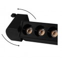 FOCO RIEL MONOFASICO NEGRO 24° MOVIL 30W 220V 3000K CYGNUS Iluminación