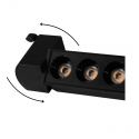 FOCO RIEL MONOFASICO NEGRO 24° MOVIL 10W 220V 3000K CYGNUS Iluminación