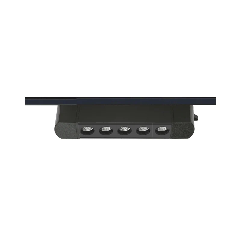FOCO RIEL MONOFASICO NEGRO 24° MOVIL 10W 220V 3000K CYGNUS Iluminación