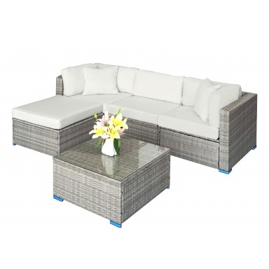 Juego de Terraza Chaise Collection Grey Terraza y Jardin