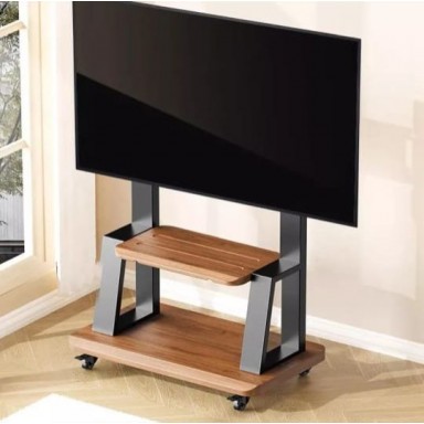 Soporte Tv Base Pedestal Rueda Televisor 32 A 70 Pulgadas Cafe Racks TV