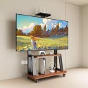 Soporte Tv Base Pedestal Rueda Televisor 32 A 70 Pulgadas Cafe Racks TV