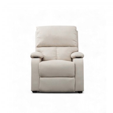 Bergere Reclinable Ibiza Leather Crema Sofás