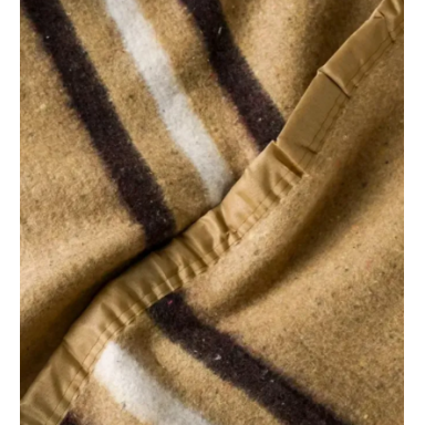 Frazada Eco Jacquard Af Cannon Sólida Listada Beige Frazadas