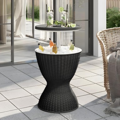 Cooler 2 en 1 simil rattan Terraza y Jardin