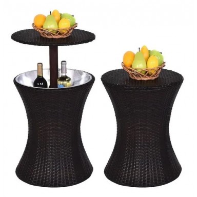 Cooler 2 en 1 simil rattan Terraza y Jardin