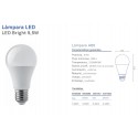 Ampolleta LED A60 Clásica 9,5W/6400K E-27 Megabright Inicio