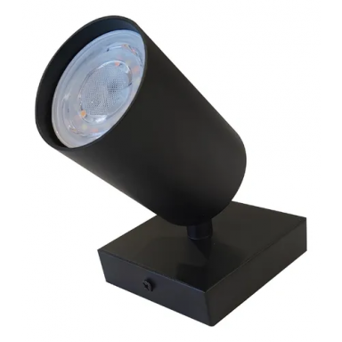 Barra Sobrepuesta Simple Gu-10 Negro Mate P1 Megabright Iluminación