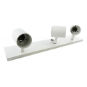 Barra Sobrepuesta Triple Gu-10 Blanco Mate P3 Megabright Inicio