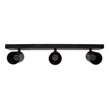 Barra Sobrepuesta Triple Gu-10 Negro Mate P3 Megabright Iluminación
