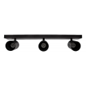Barra Sobrepuesta Triple Gu-10 Negro Mate P3 Megabright Iluminación