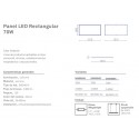 Panel LED 70W 6000k Rectangular 600x1200x10mm Megabright Inicio