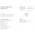 Foco LED Tortuga con Rejilla Blanca max: 60W Megabright Inicio