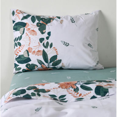 Juego de Sábanas 144 Hilos AF Ninfa Turquesa, Cannon Sábanas