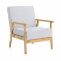 Poltrona madera Reims gris clara Decoración