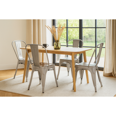 Pack 4 Sillas Tolix Metalicas. Sillas Modernas Tipo Eames DSW