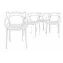 Pack 4 Sillas Master Blancas Sillas Modernas Tipo Eames DSW