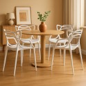 Pack 4 Sillas Master Blancas Sillas Modernas Tipo Eames DSW