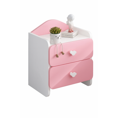 Velador 2 Cajones Rosado Veladores