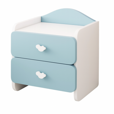 Velador 2 Cajones Celeste Veladores
