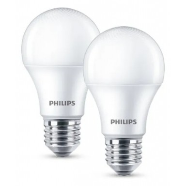 Ampolleta LED Philips EcoHome 9W E27 (CAJA 2U) Iluminación