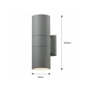 Aplique Pared Exterior Stafford 2xE27 Iluminación
