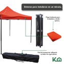 Toldo Gazebo Plegable 2x2m Rojo + Bolsa Toldos