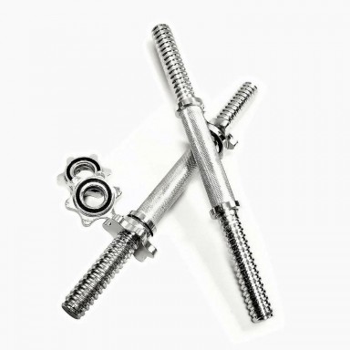 Set 2 barras de Mancuerna Tuercas 25 mm x 35cm Lumax Deporte