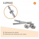 Set 2 barras de Mancuerna Tuercas 25 mm x 35cm Lumax Deporte