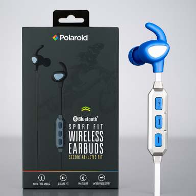 Audifono Bluetooth Polaroid Sport Fit Azul Audífonos